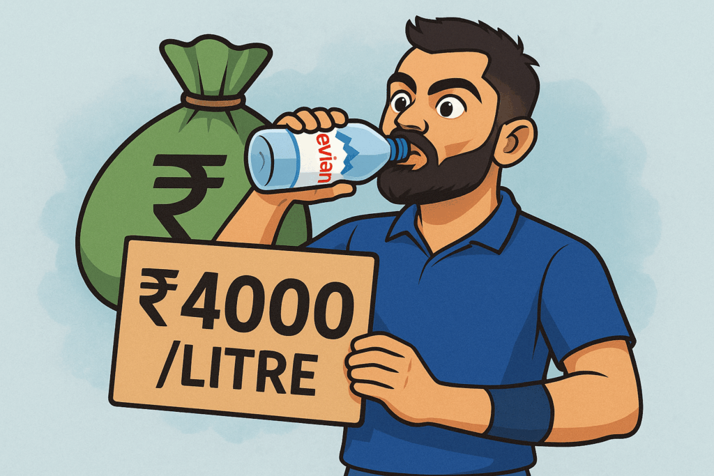 Virat Kohli Water Price: Why He Drinks ₹4000/Litre Evian Daily