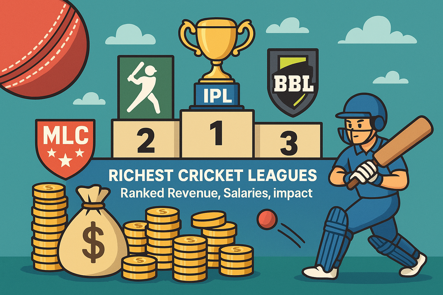 Richest Cricket Leagues Ranked by Revenue, Salaries, and Impact