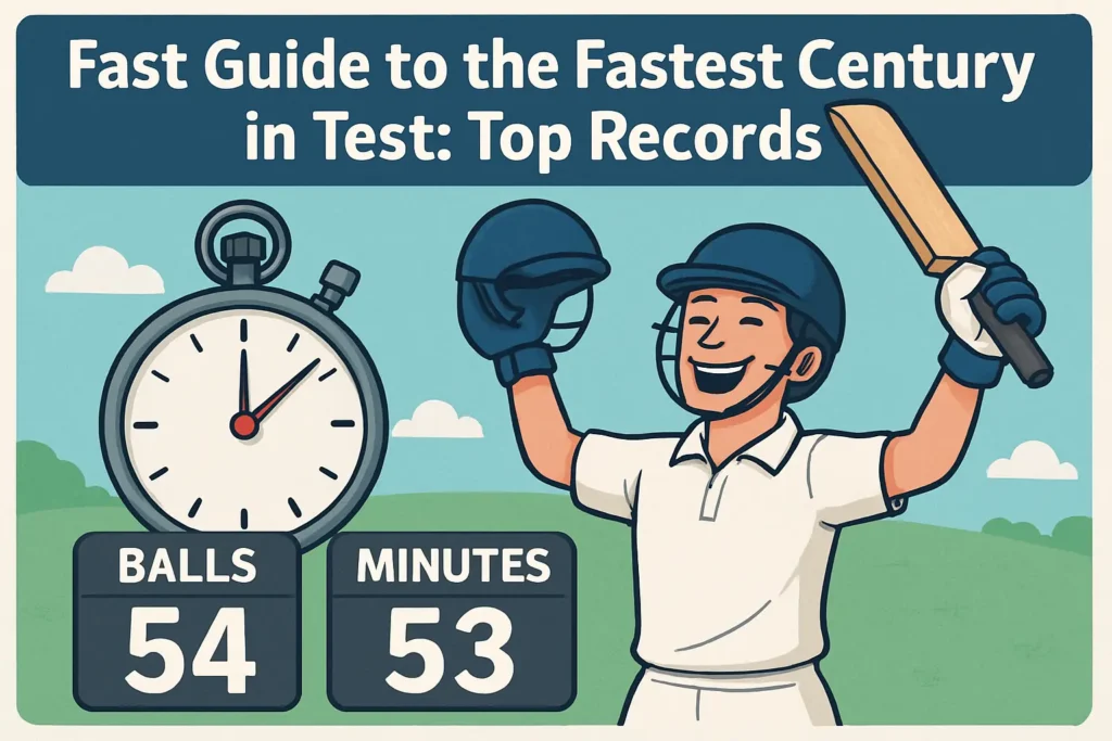Fast Guide to the fastest century in test: Top records