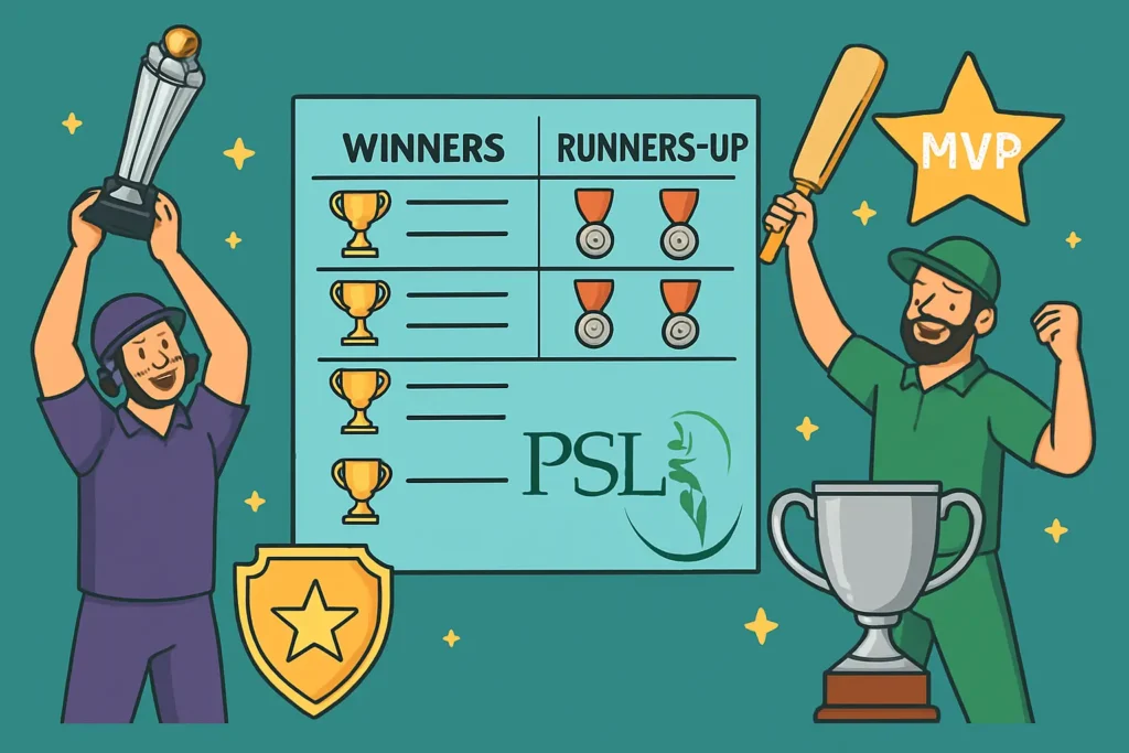 PSL Winners List: Champions, Runners-up, Records & Awards